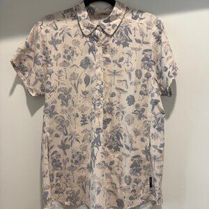 Cycling / hiking shirt - floral print - size L